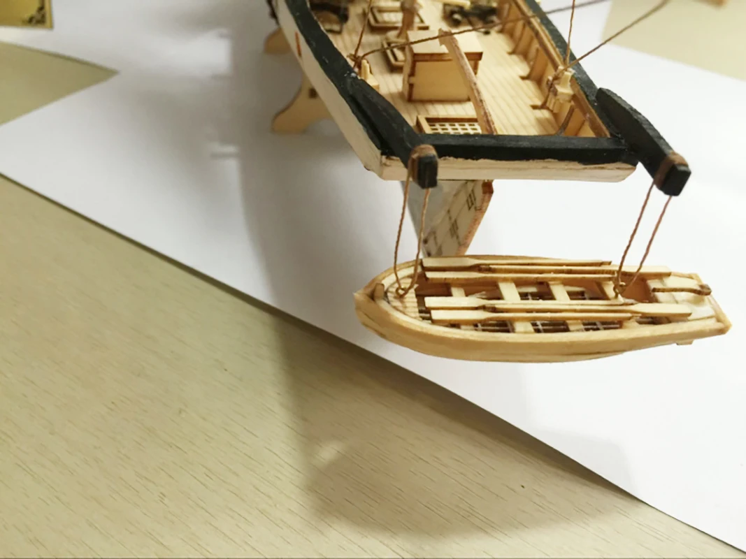 Ancient Ship Model Building Kits Halcon 1840 CNC Brass Cannons Luxurious Sailboat English Instruction model building kits ship model toy