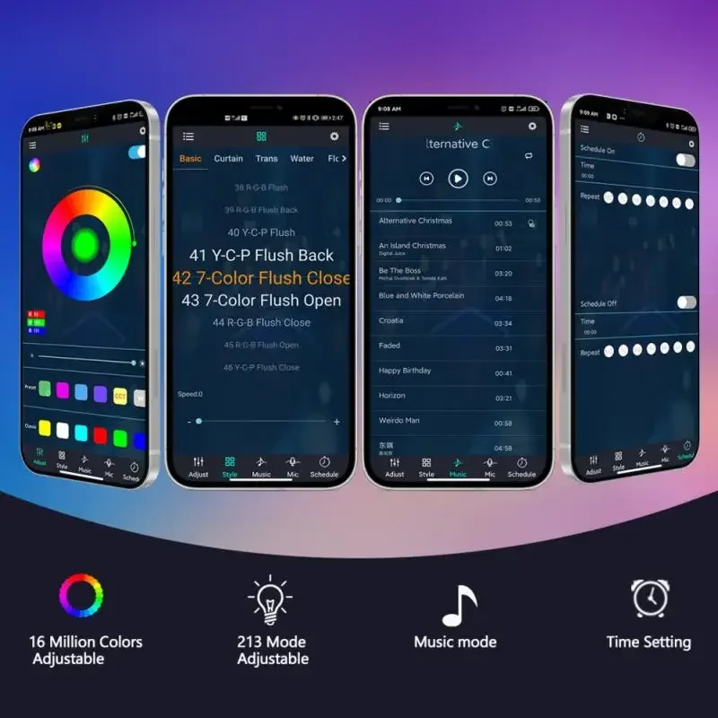 Description Picture 5 of itemFirework Lights LED Strip App Control Fairy Light Bluetooth Smart RGB Color Firework Lights with Music Sync LED Fireworks Lights