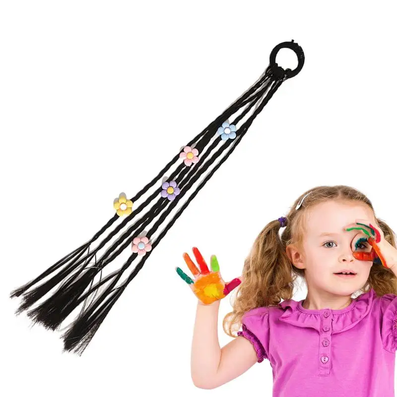 

Плетеный искусственный милый Гладкий парик для конского хвоста с резьбой для дома, школы, работы