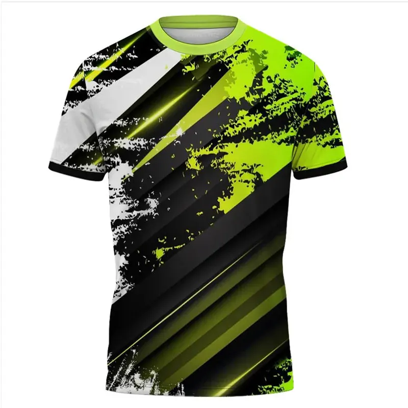 Badminton Sports Fitness Competition Uniforms Summer Quick Dry Men s Short Sleeve Training Running Neutral Loose