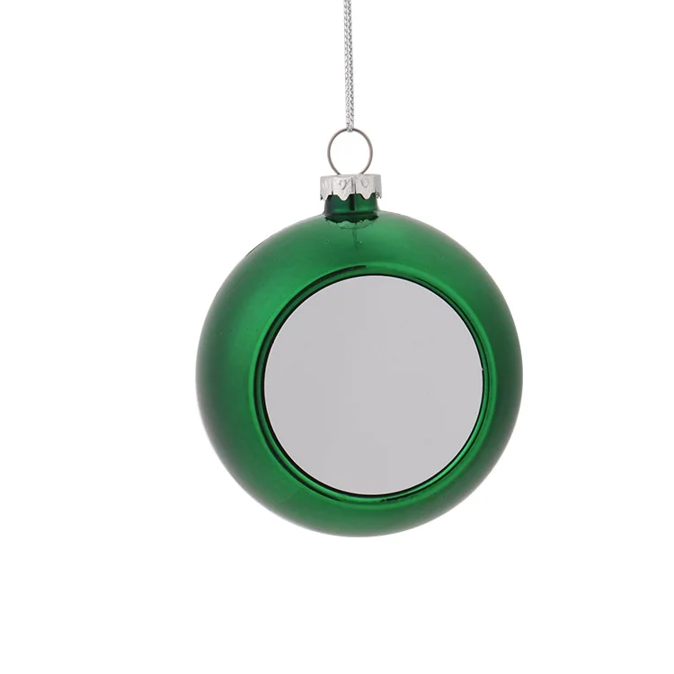 thumbnail image 1 of Bola de árbol de Navidad en blanco con sublimación personal de 4 cm/6 cm/8 cm para colgar en el hogar, fiestas, adornos de Año Nuevo para logotipo personalizado, 1 of 5