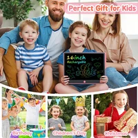 Tablette de dessin rechargeable de 16 pouces, tablette d'écriture, tableau magique pour enfants, tableau familial/de bureau, jouets de voyage pour enfants, cadeaux 4