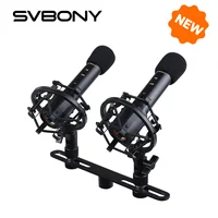 Svbony SVMic M1 with Two Metal Microphone 20Hz～20KHz Built-in Shock Mount and Windscreen XLR for Studio Vocals Instruments