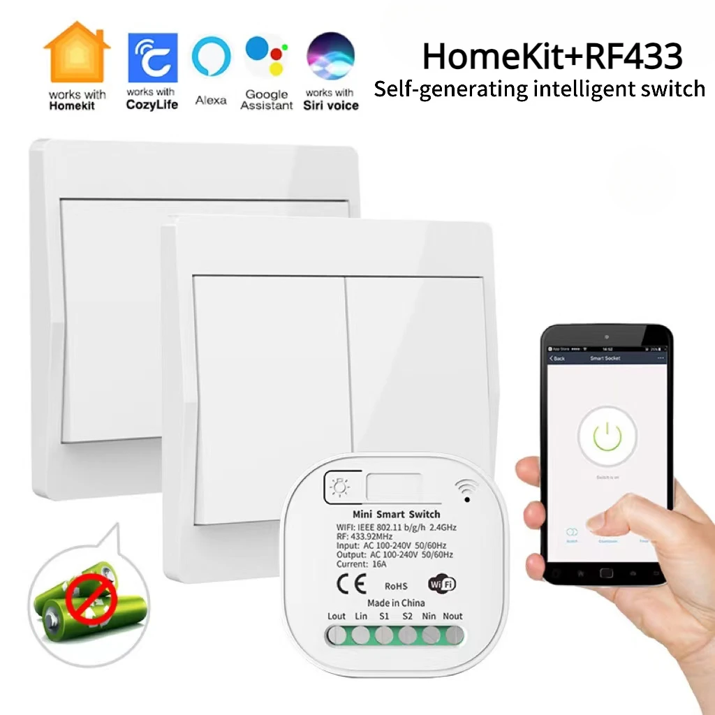 Homekit-Smart-Wireless-Home-Waterproof-Self-generation-Remote-Control ...