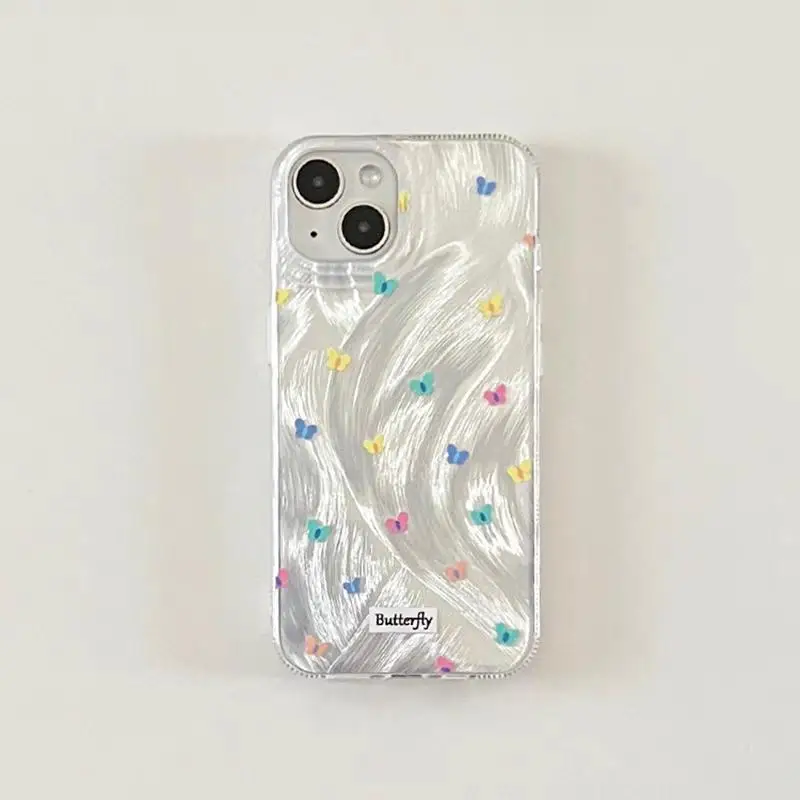 Butterfly Laser Silver Phone Case