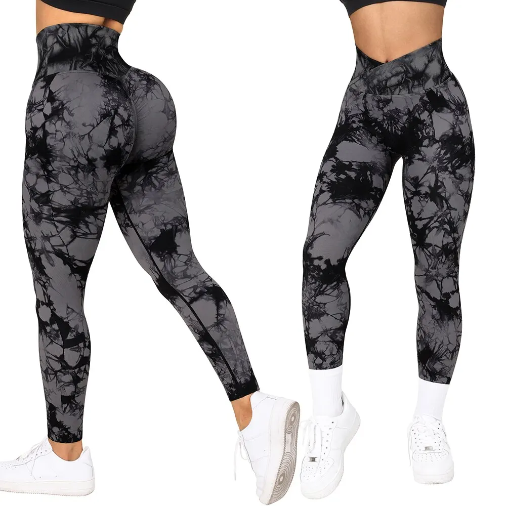 Tie Dye Fitness Legging Woman Push Up Workout Sport Leggings Women Scrunch Butt Female Outfit Gym Seamless Legging Pants sports leggings