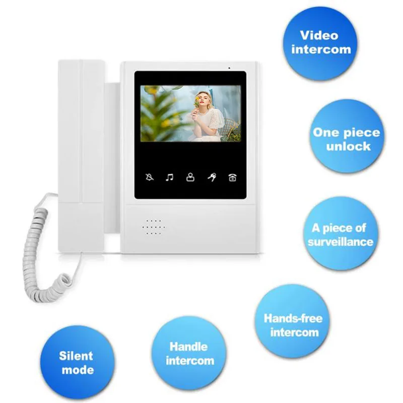 VIDEOCITOFONO ISNATCH A COLORI CON SCHERMO DA 4.3 FULL DUPLEX