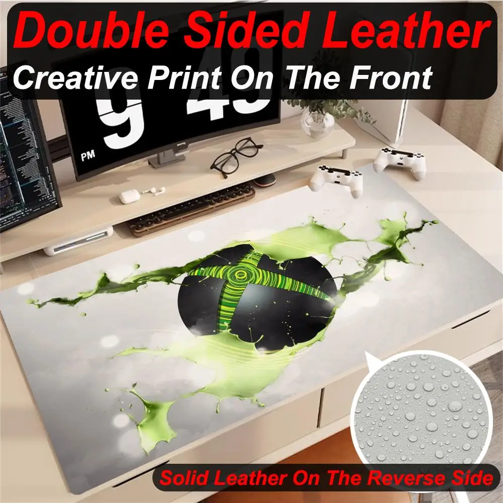 

XXL Mouse Gamer Cabinet X-XBoxs PU Mousedpad Double Sided Leather Deskmat Anime Large Deskmat Computer and Office Playmat Kawaii