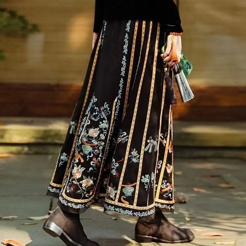 Palace Style Hanfu Dress Men Women Ancient Printing Horse Face Skirt Daily Or Carnival Event Wear Costume