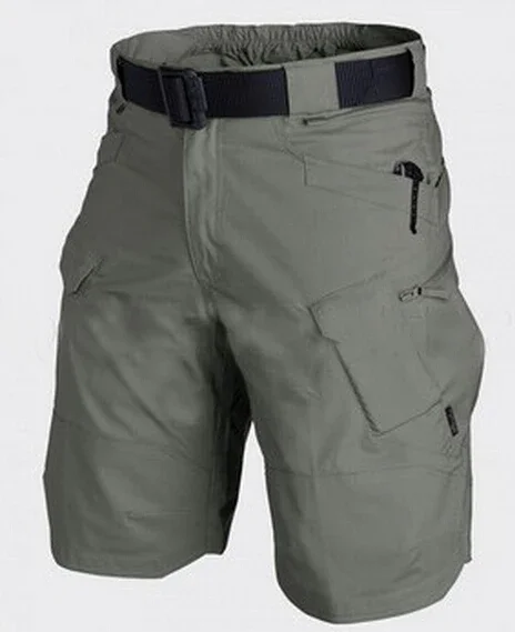 Men Tourism Hiking Shorts Quick Dry Large Multi Pocket Loose Outdoor Climbing Training Tactical Camouflage Cargo Short Trousers
