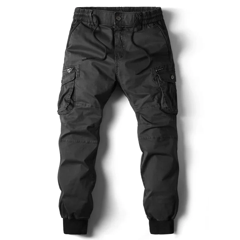 

Брюки-карго, мужские повседневные брюки для бега, хлопковые длинные военные мужские уличные брюки, мужские рабочие тактические Спортивные костюмы, брюки
