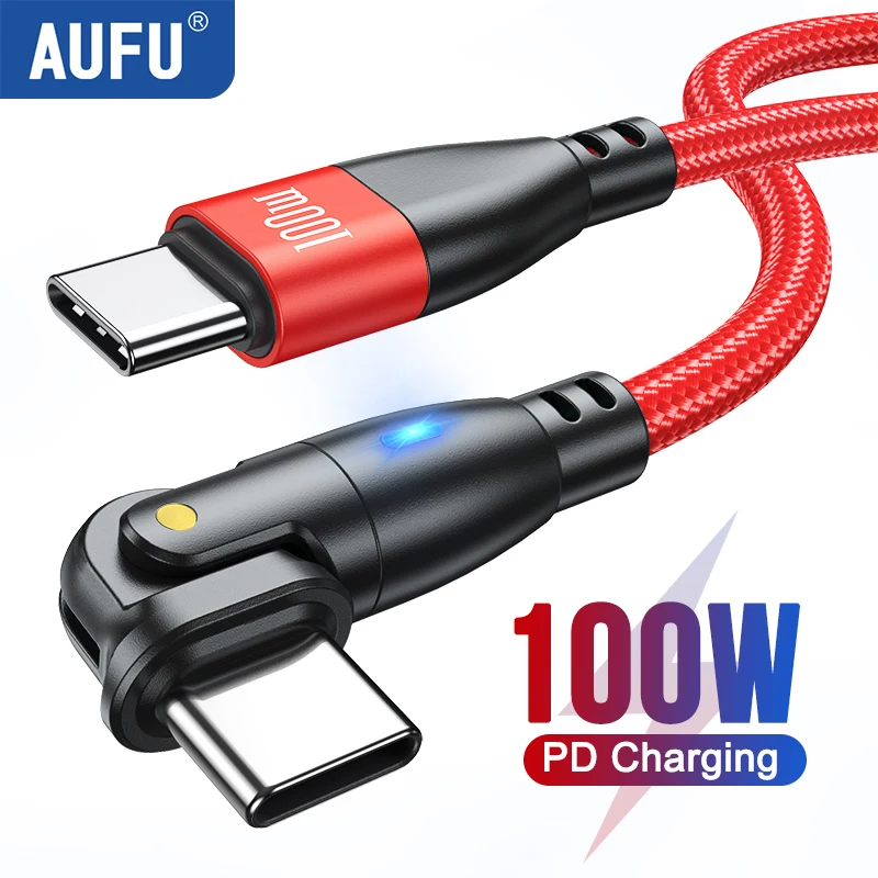 

Кабель зарядный AUFU, USB C на Type C, PD100W, 60W, 3 м