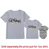 2025 Family Disney Trip Shirts Cotton Mickey Minnie Mouse Print Matching Dad Mom Kids Tees Tops Baby Rompers Family Look Outfits 4