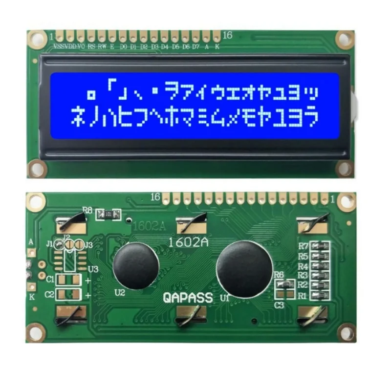 LCD1602 Module 16x2 Character LCD Display Module Blue/Green Screen IIC/I2C 5V Green Screen and White Code