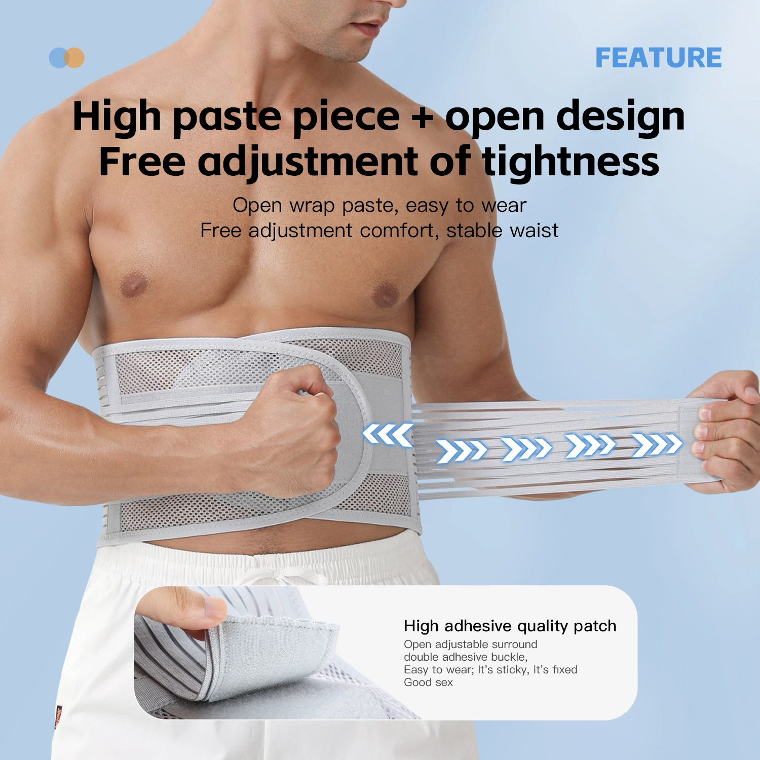 Waist Belt, Fitness And Sports Fixed Belt, Steel Plate Support, Waist Circumference, Abdominal Compression, Summer Thin