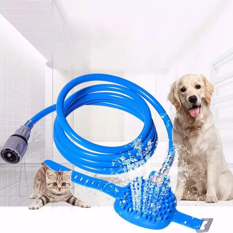2 IN 1 Pet Bathing Shower Brush Comb Dogs Cats Multifunctional Shower Easy Bathing Garden Sprayer Pets Cleaning Grooming Tools