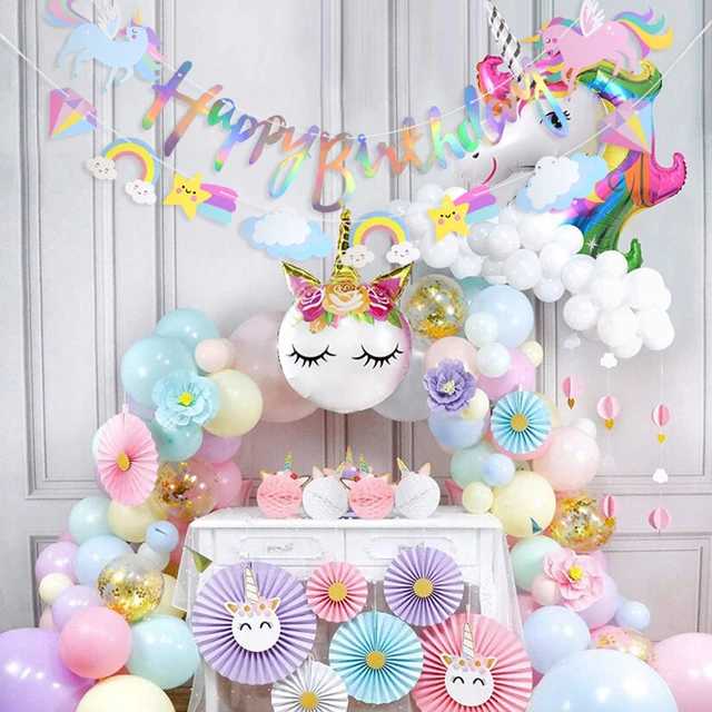 Ghirlanda di buon compleanno unicorno