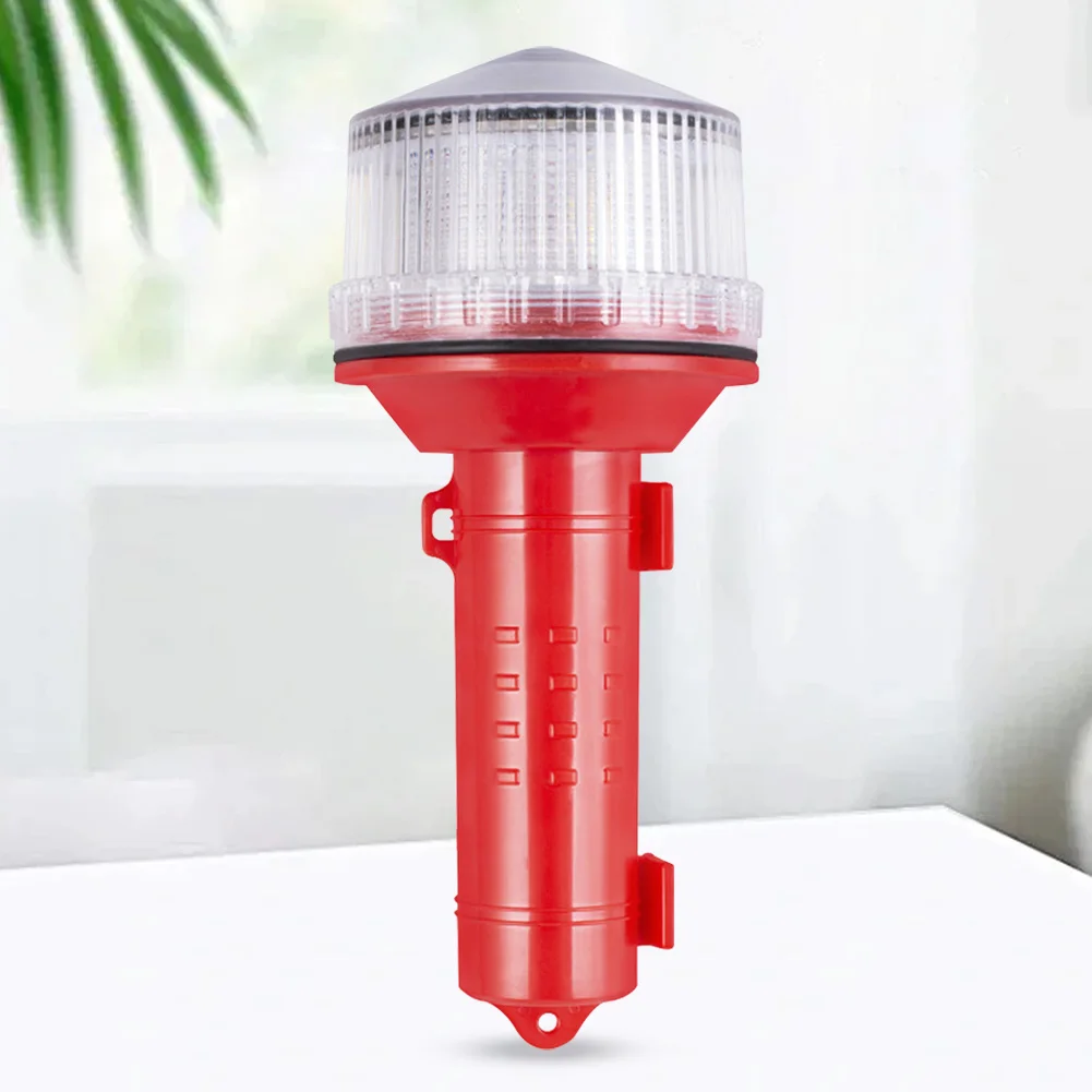Solar Charging LED Marine Signal Light 3 Colors Longshot Warning Light 65 Degree Anti-Fog Flashing Torch for Boats Anchors