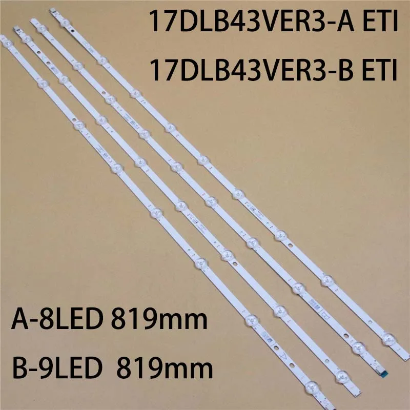 Kits TV's Illumination Bars For Bush LED43292UHDFVP Backlight Strips 17DLB43VER3-A /B ETI Kits Bands For LUXOR LUX0143004/01