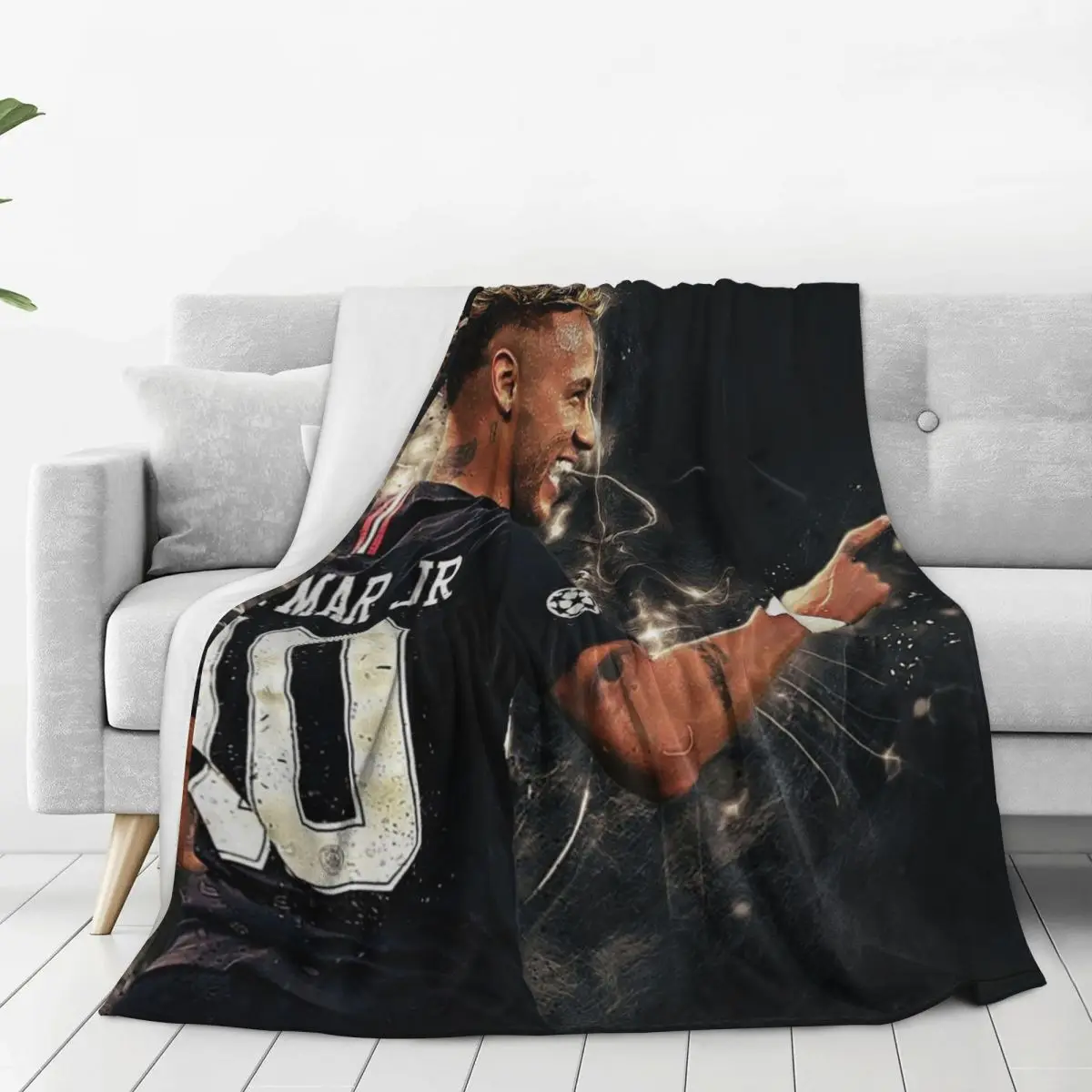 Neymar Art Blanket Fleece Warm Sofa Throw Blankets For Couch Bedding Outdoor Throws Bedspread Quilt 6