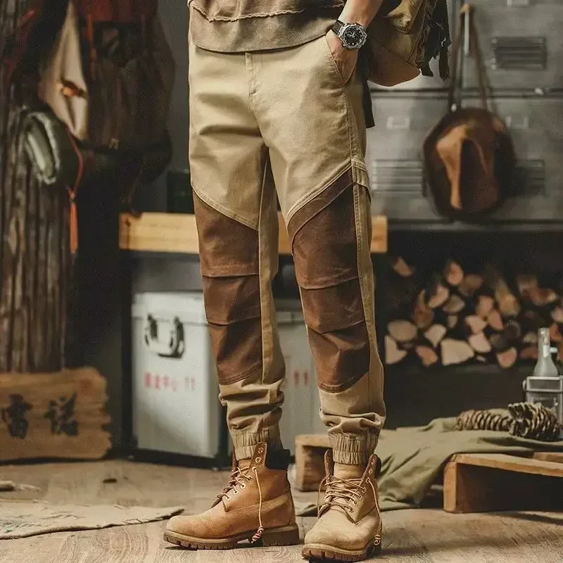 thumbnail image 1 of Pantalones cargo para hombre, pantalones ajustados para hombre, ropa de trabajo gris, novedad de 2025, ropa holgada estética, talla grande, algodón, alta calidad, Y2k, 1 of 5