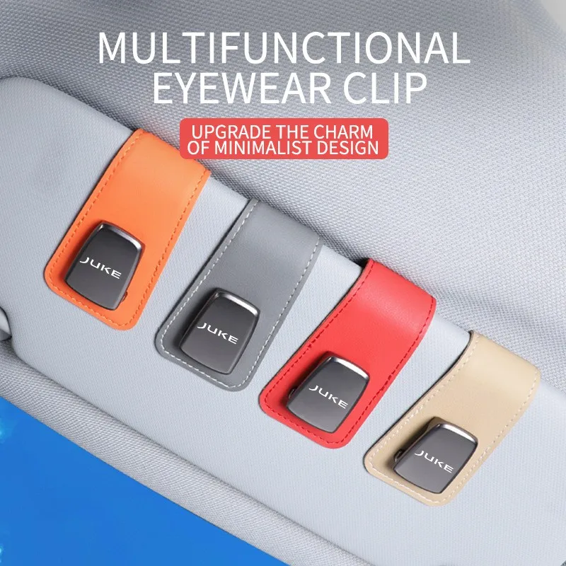 

Car Eyeglass eyeglasses Multi-function leather organizer holder For Qashqai Tiida Juke Teana Auto parts car Sunglasses Holder