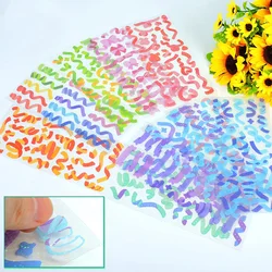 1 Sheet Ribbon Sticker Laser Scrapbooking Sticker Self Adhesive for Greeting Card Decorat Diary Album Stationery School Supplies
