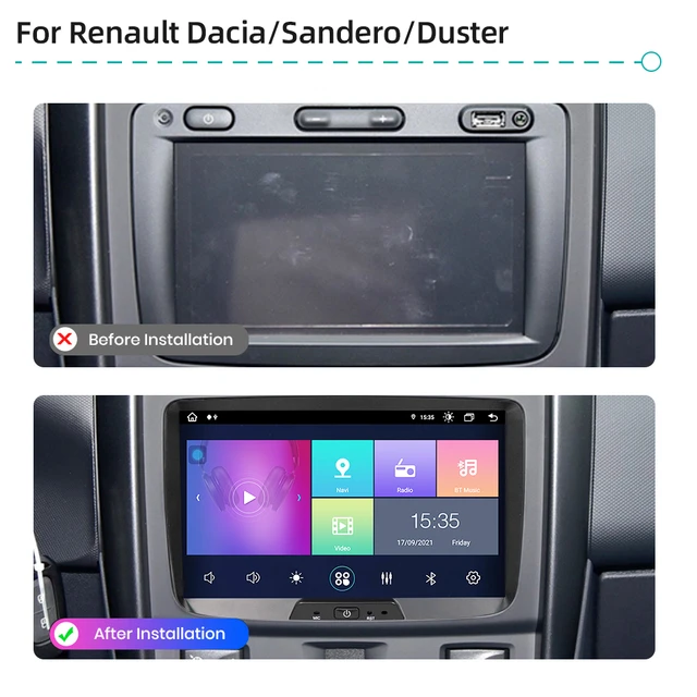 For Dacia Sandero Duster Renault Android 12 Auto Car Radio Stereo Autoradio  2din Multimedia Video Player Navigation GPS