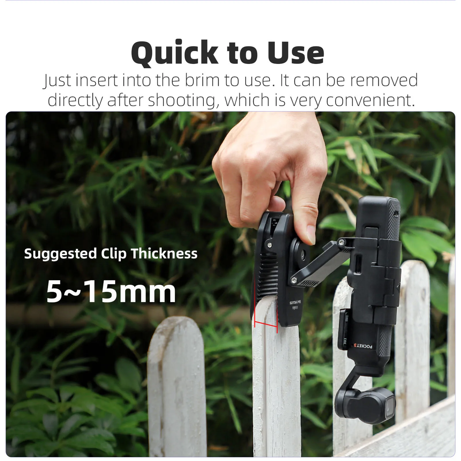 Backpack Mount Clip for OSMO Pocket 3 Magnetic Mounts 360° Rotation Backpacks Shoulder Strap Clamps for Pocket 3 Accessories