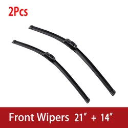 Premium High - Quality U - Type Soft Rubber Boneless Wiper - HD Quiet & Durable 21+14 - Micra (2010 - 2017)