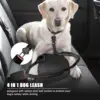 Reflective Shock Absorbing Pet Leashes with Car Seatbelt for Large Dogs Heavy Duty Tactical Bungee Dog Leash No Pull Dog Leash 3