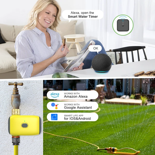 Tuya Smart Zigbee Watering Timer Automatic Drip Irrigation Controller Smart Water Valve Garden Automatic Watering System 4