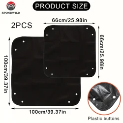 Foldable Waterproof Planting Mat Set - Reusable Gardening and Potting Pad (Black 2pcs)