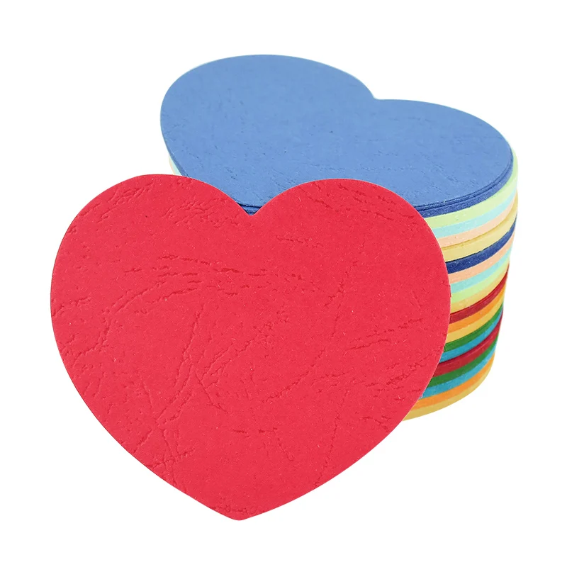 50pcs Love Heart Shape Message Card Greeting Cards Cartoon Wishing Study Message Note Cards Office School Stationery Accessories