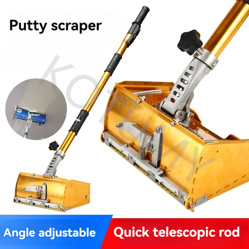 Drywall Flat Finisher Taping Professional Tools Extendable Handle Plasterboard Wallboard Sheetrock Mud for Putty