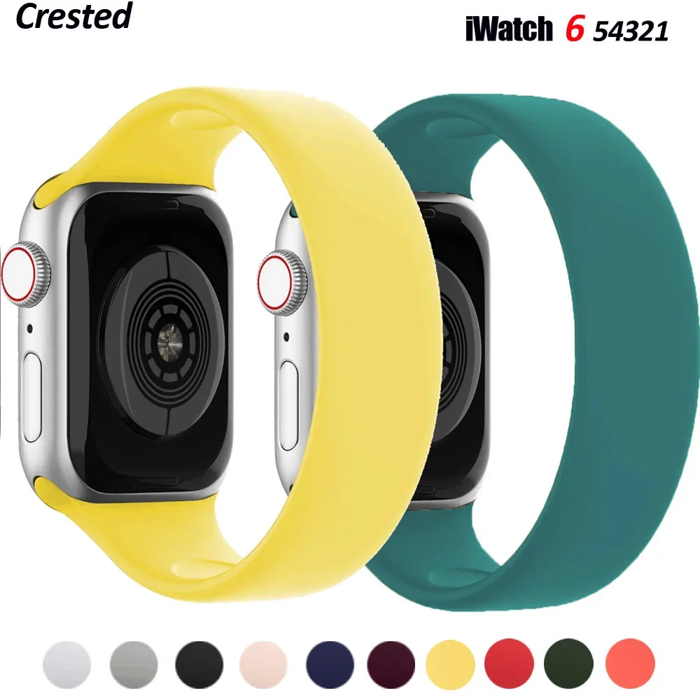 

Suitable for Apple Watch S7 6 3 single loop elastic silicone strap