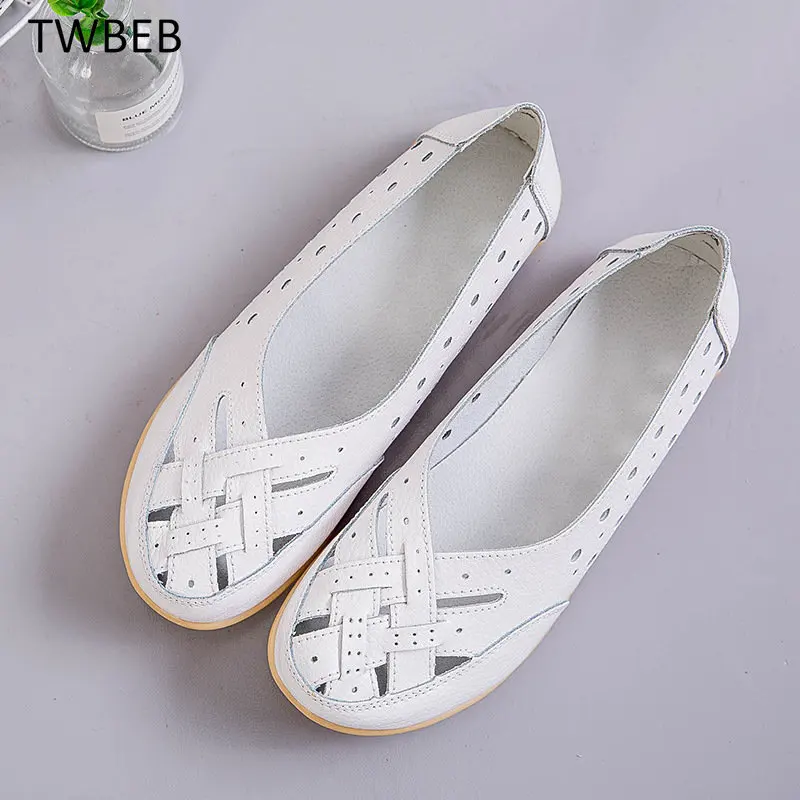 

Женские мокасины из натуральной кожи, на плоской подошве, Размеры 35-46