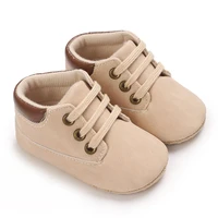 Fashionable 0-18M Boys and Girls' Shoes Classic Solid Color Leather Bottom Anti slip Preschool First Step Casual Sports Shoes 2