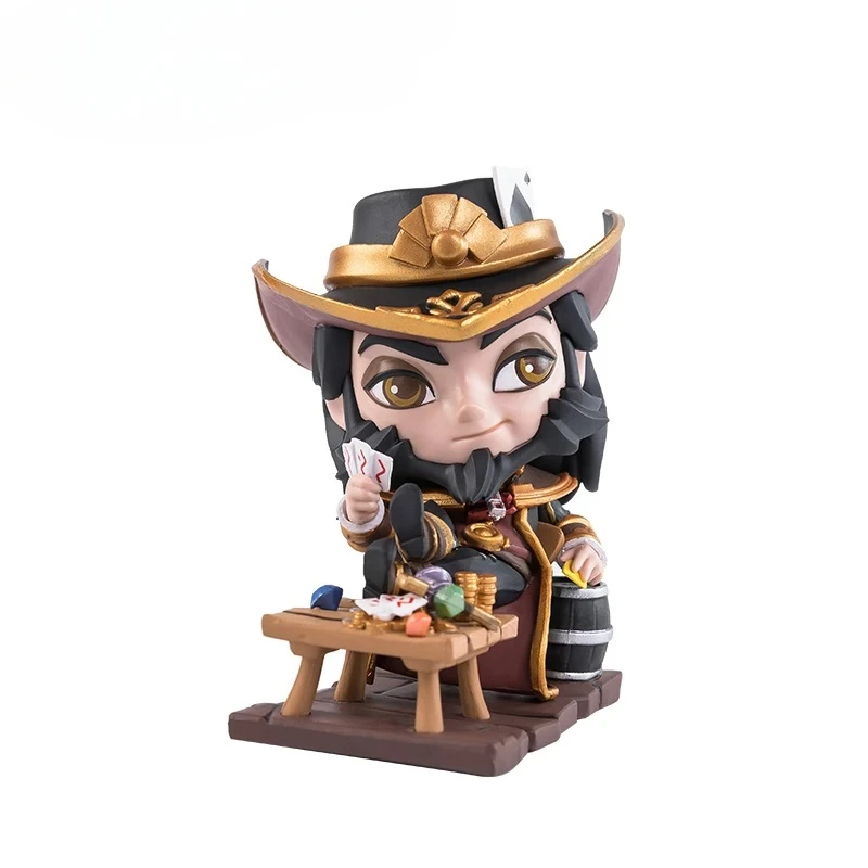 

Genuine Original Lol Twisted Fate Anime Figures Toys The Card Master Tobias Game Garage Kit Doll Mini Model Boys Game Gifts Toys