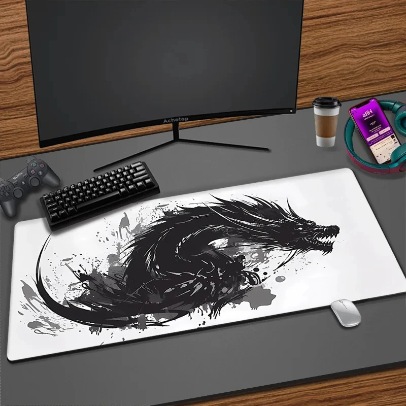 Japanese Dragon Large Gaming Mousepad XXL Keyboard Gamer Mouse Pad on The Table Speed Desk Mat Anime 20x25 30x60 Mouse Mat