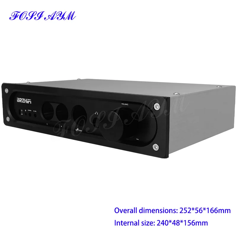

252*56*166mm All-aluminum Amplifier Case Preamplifier Chassis Aluminum Alloy Headphone Amplifier Chassis Shell DIY Box