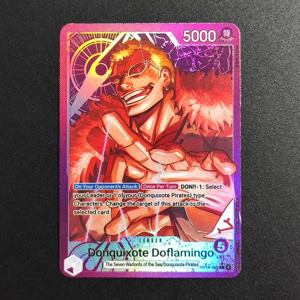 Proxy One Piece Card Mihawk OP14-020 Hancock Crocodile Jinbe Law Doflamingo The Azure Sea's Seven English TCG Anime Card