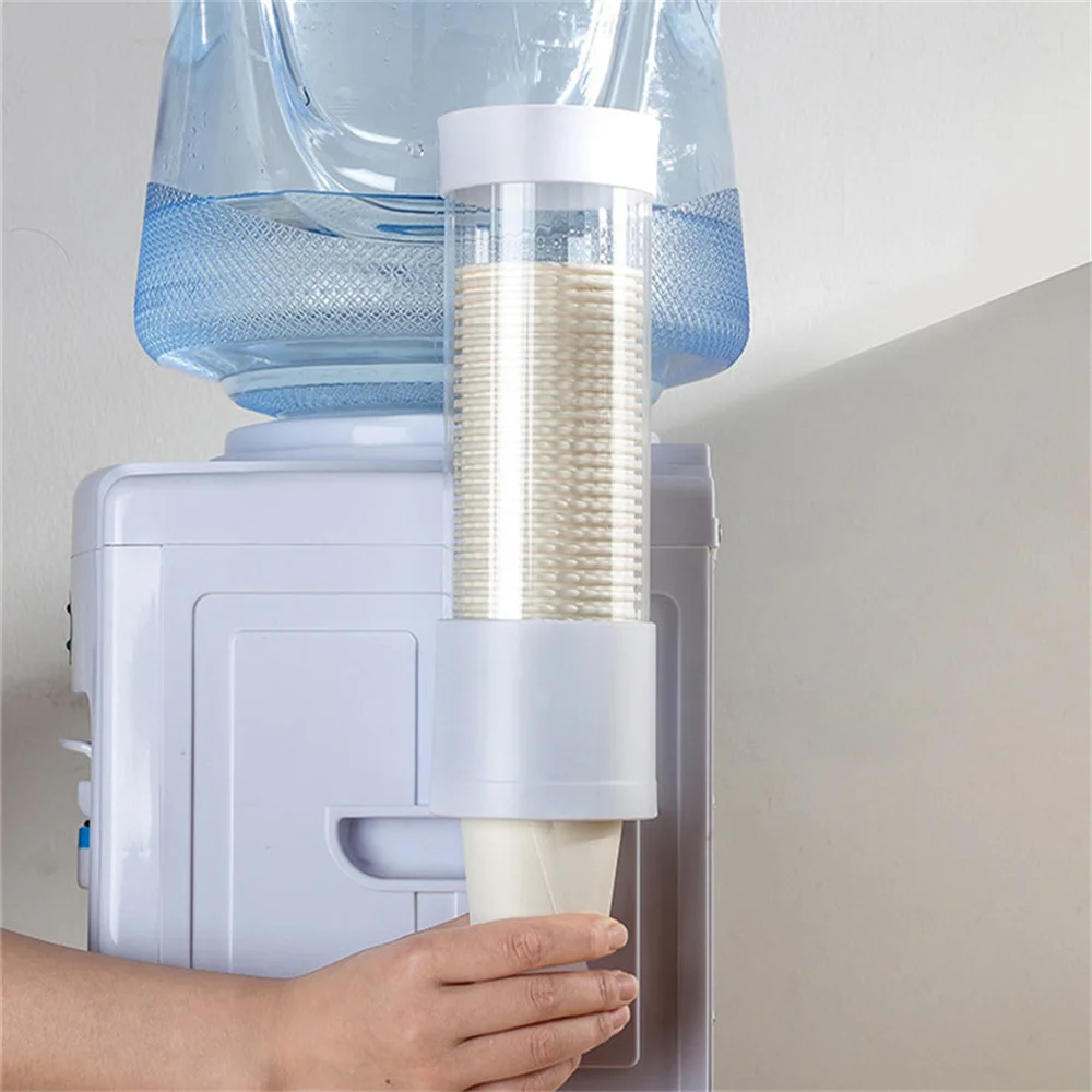 Paper Cup Dispenser Disposable Wall-mounted Plastic Water Dispenser Cup Holder Container Paper Frame Home Organizer