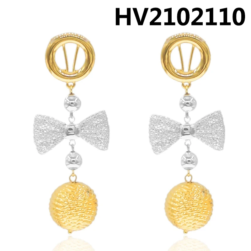 

Винтажные подвесные металлические висячие серьги с длинной цепочкой, серьги для женщин, Серебряный бант, золотой цвет, золотистые серьги, ювелирные изделия, Новинка