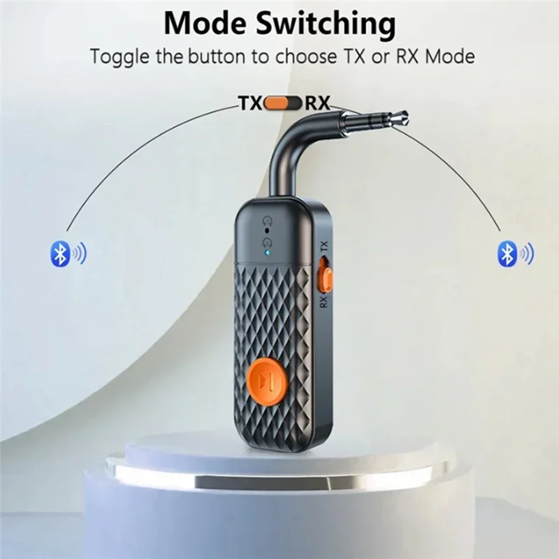 -A90P 5.2 Bluetooth 수신기 및 송신기 낮은 대기 시간 APTX 스마트 1  2 헤드폰 스피커에 적합 자동차 TV, 내구성