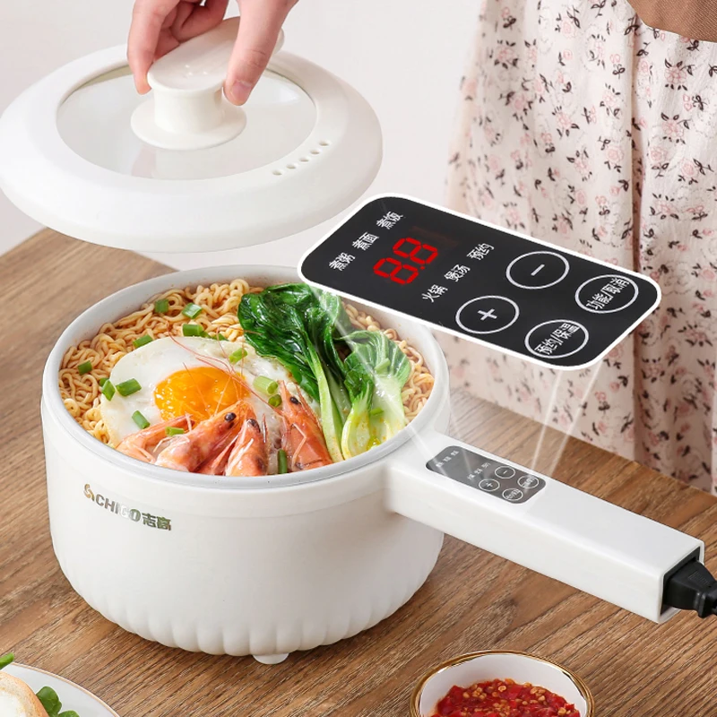 600W Electric Cooking Pot Rice Cooker Hotpot  Multicooker Pancake Smart Electric Skillet Fried Pan Food Steamer 220V