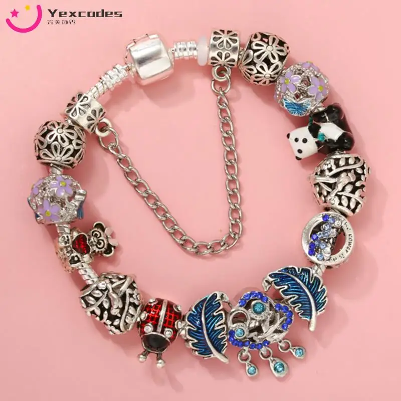 

Cute Cartoon Fine Bracelet Pulseras Bracelet for Women and Children Suitable for Brand Jewelry Bracelet Gift Wholesale
