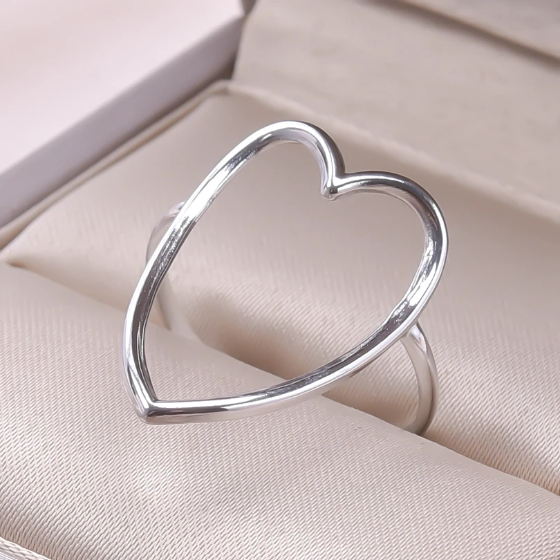 TEAMER Edelstahlring Verstellbar - Mit Herz, Katze, Pfote Motiven