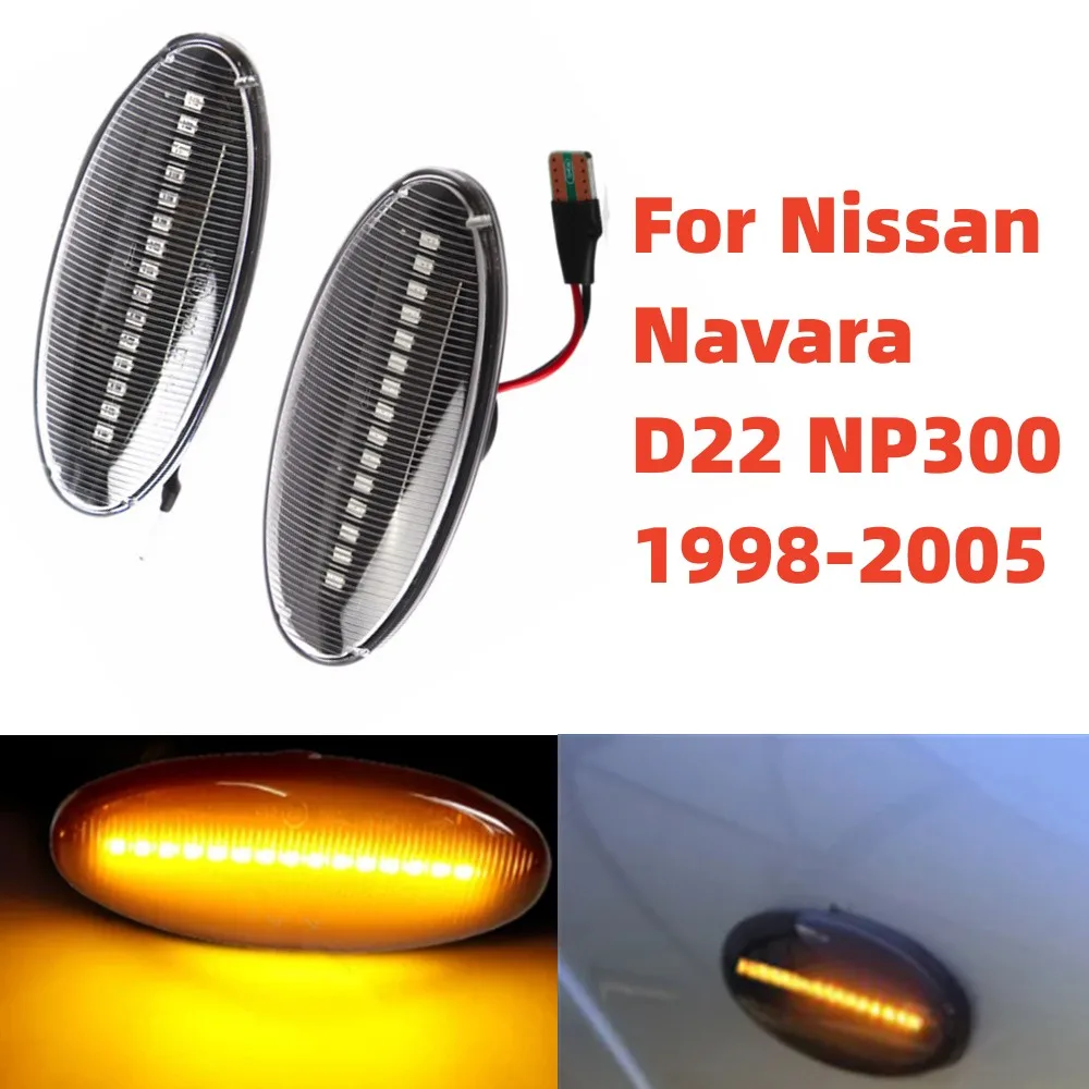 

LED Indicator Repeater Lights Dynamic Side Marker Turn Signal Light For Nissan NP300 Navara D22 Frontier Fiera Terrano1998-2005