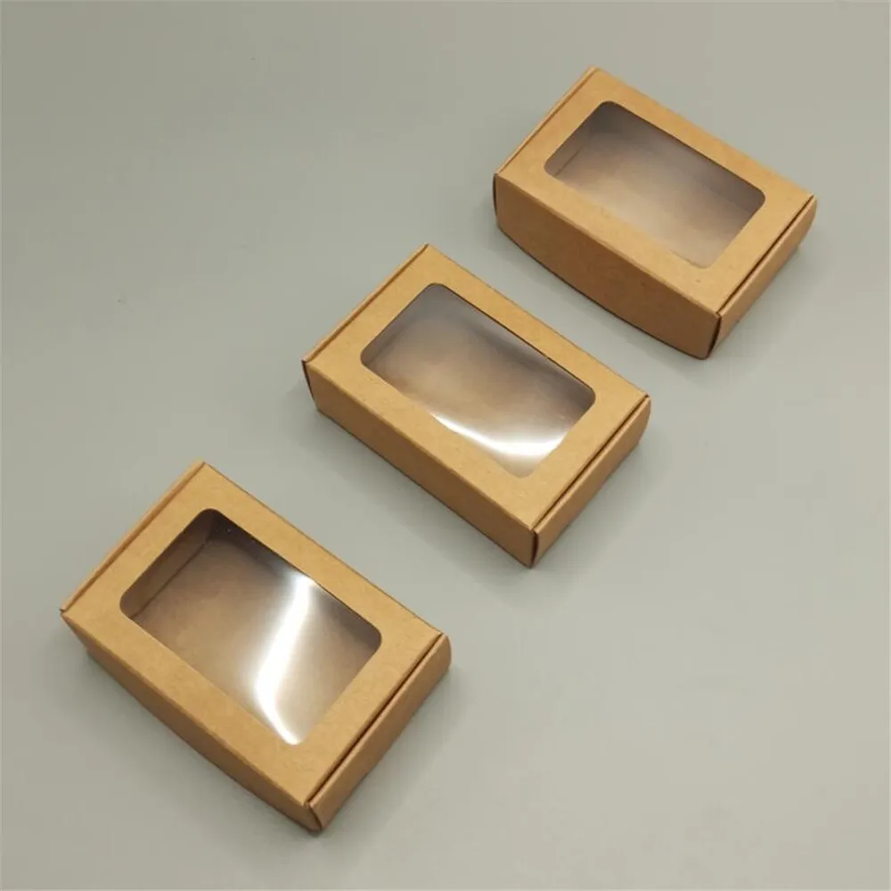 20-Pack Handmade Soap Kraft Paper Boxes with Transparent Window, White Blank Gift Boxes... - SKU HSPB2310 - UGI Packaging